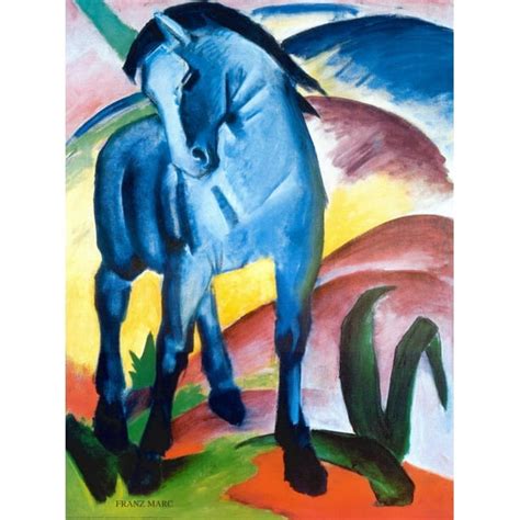 Blue Horse I Art Print By Franz Marc - 23.5x31.5 - Walmart.com ...