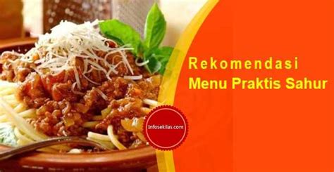 Menu Makanan Praktis