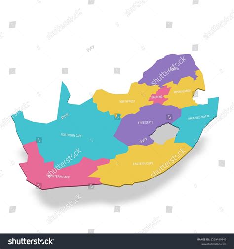 South Africa Political Map Administrative Divisions Stock Vector ...