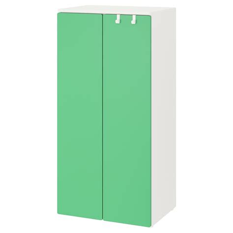 SMÅSTAD / PLATSA wardrobe, white/green, 60x42x123 cm - IKEA