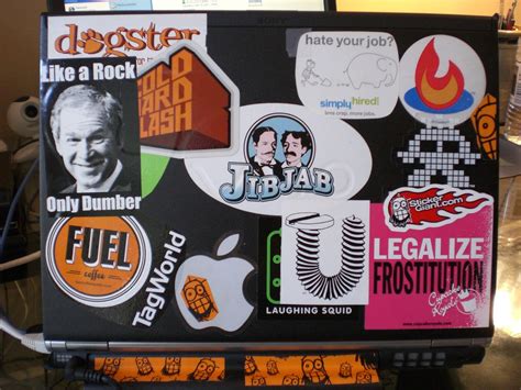 Dave Schappell's Laptop Stickers | Favorite is "Bush... Like… | Flickr