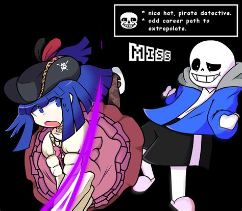 Erika Furudo in a Pirate Hat VS Sans by Gofawful5 on Newgrounds