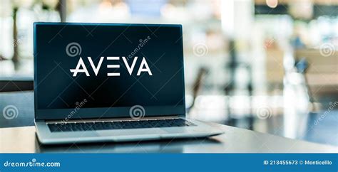 Laptop Computer Displaying Logo of AVEVA Group Editorial Stock Photo ...