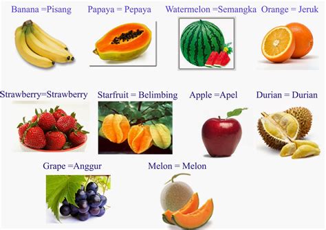 Gambar Belajar Mengenal Buah Buahan Bahasa Inggris Learning Fruits Youtube Gambar di Rebanas ...