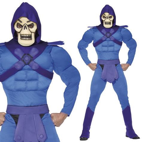 He Man Fancy Dress Costume Mens Superhero Skeletor Villain 80s Outfit Smiffys | eBay