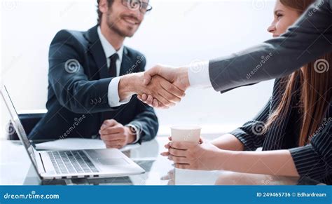 Business People Shaking Hands during a Business Meeting Stock Photo ...