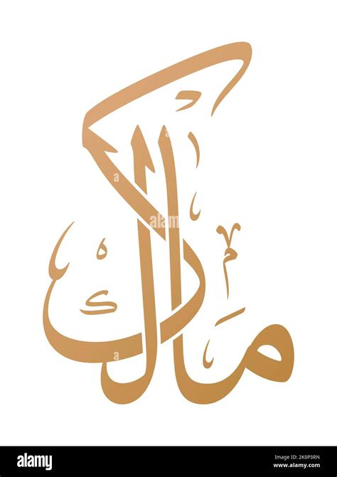 Malik Name Arabic Calligraphy Vector Design. Translation: "Malik Stock ...