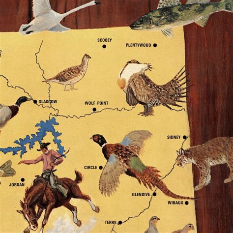 Hunting and Fishing Map of Montana Pictorial Map Hunter - Etsy