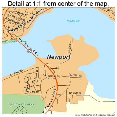 Newport Oregon Street Map 4152450