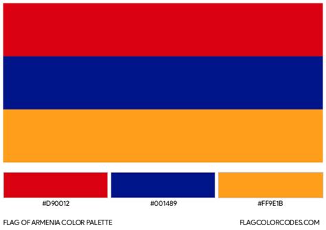 Armenia flag color codes