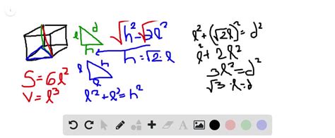 SOLVED:Express the edge length of a cube as a function of the cube's diagonal length d . Then ...