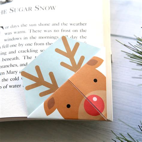 Printable Christmas origami bookmarks - It's Always Autumn