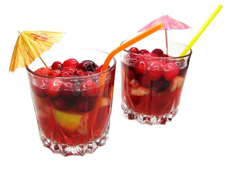 Punch Cocktail Drink With Fruit Stock Image - Image of cold, background: 25947247