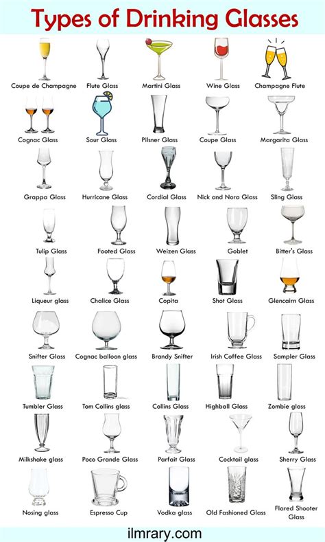 100+ Types of Glasses Name in English with Pictures | Types of wine ...