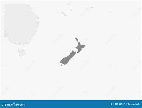 Map of Oceania with Highlighted New Zealand Map Stock Vector - Illustration of oceanian, zealand ...