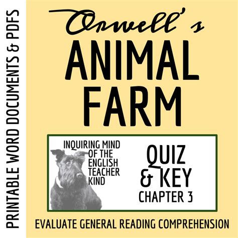 Animal Farm Chapter 3 Quiz and Answer Key - Classful