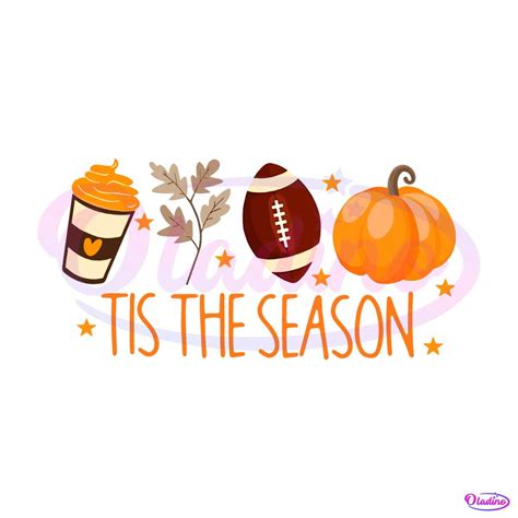 Tis The Season Football SVG Fall Harvest SVG Cutting File