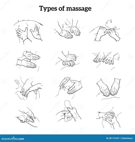 Therapeutic Manual Massage. Medical Therapy Stock Vector - Illustration of masseur, icon: 68175183