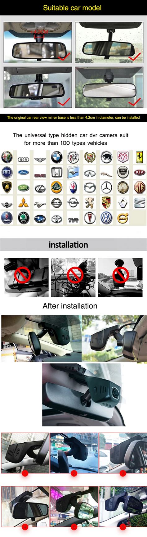 Universal Hidden Car Camera 1080p With Wifi,Vehicle Car Dvr Use Mobile Easy Operate - Buy ...