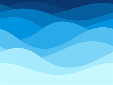 Blue waves pattern. Summer lake wave, water flow abstract vector seaml By Tartila | TheHungryJPEG