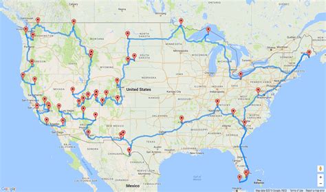 Map of a Road Trip to all Continental US National Parks : r/MapPorn