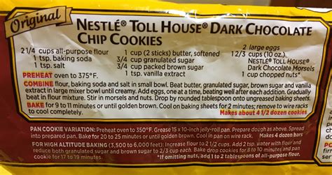 Nestle Toll House Dark Chocolate Chip Cookies | Dark chocolate chip cookies recipe, Dark ...