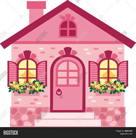 Pink House Vector & Photo (Free Trial) | Bigstock