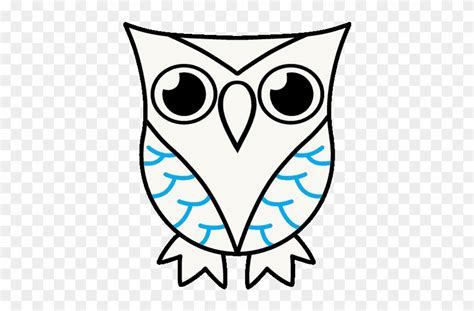 How To Draw Owl - Cute Owl Drawing Easy Clipart (#589285) - PinClipart