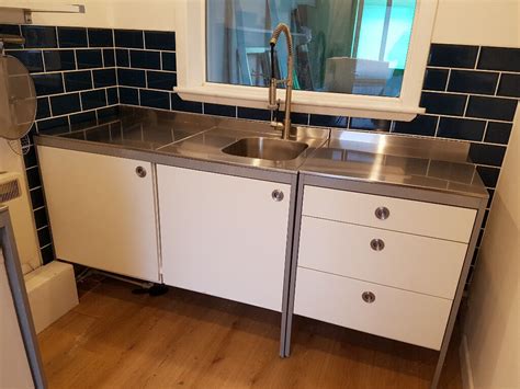 Ikea UDDEN stainless steel freestanding kitchen unit with drawers | in Balgreen, Edinburgh | Gumtree