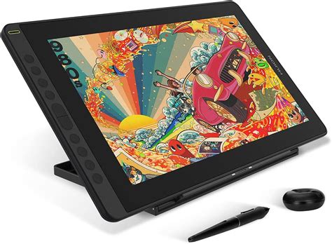 HUION '' Kamvas 16(2021) Graphics Tablet With Screen, 1920 X 1080 HD Full-Laminated With Battery ...