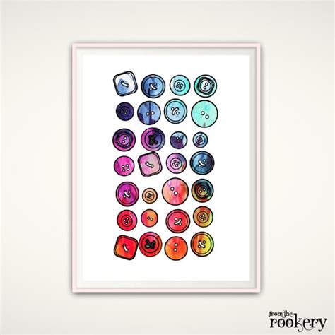 Craft Room Wall Art Button Wall Art Button Wall Decor