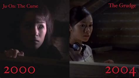 Ju-On: The Curse (2000) vs The Grudge (2004) - The Attic Scene (Yuki vs Yoko) - YouTube