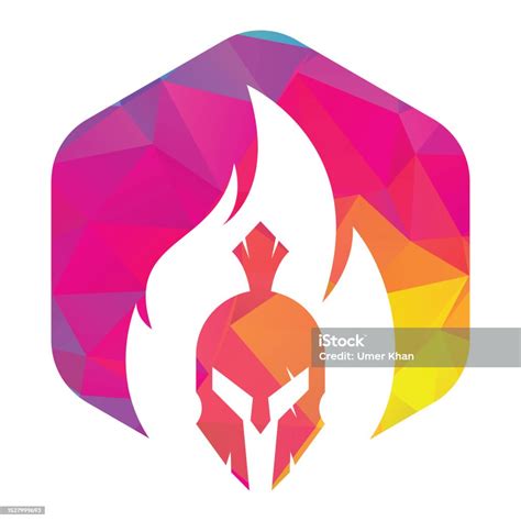 Spartan Fire Logo Design Vector Stock Illustration - Download Image Now - Abstract, Army, Army ...