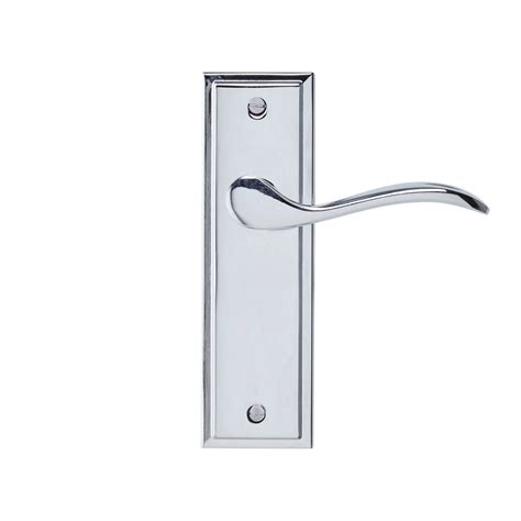 Sennen Polished Chrome effect Internal Scroll Latch Door handle, Pair of 3 | Departments | DIY ...