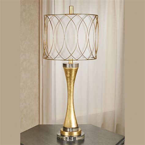 Amare Gold Table Lamp with Double Shade