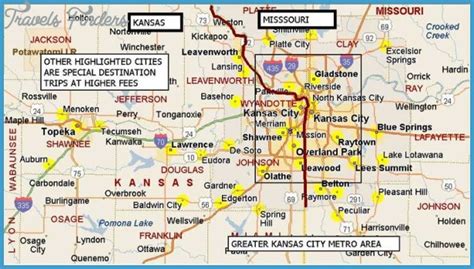 Kansas Metro Map - TravelsFinders.Com