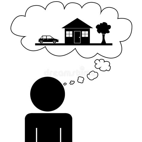 Man dream house stock vector. Illustration of smart, daydreaming - 41014985