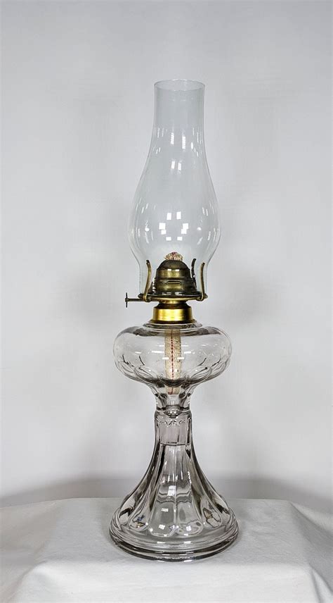 Antique Glass Oil Lamp, Vintage Glass Oil Lantern, Kerosene Oil Lamp ...