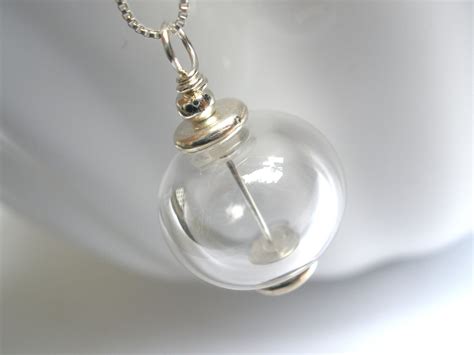 Hand Blown Glass Necklace Crystal Necklace Clear Necklace - Etsy