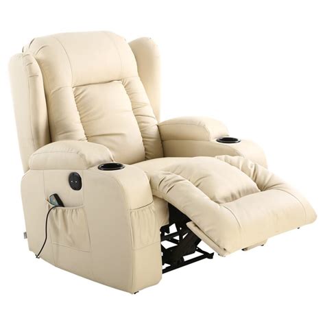 Caesar Leather Electric Recliner Armchair in Cream - INTOTO7 Menswear