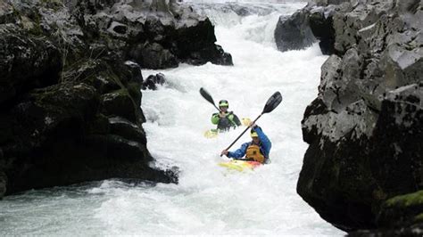 A Perfect Day for Kayaking White-Water Rapids