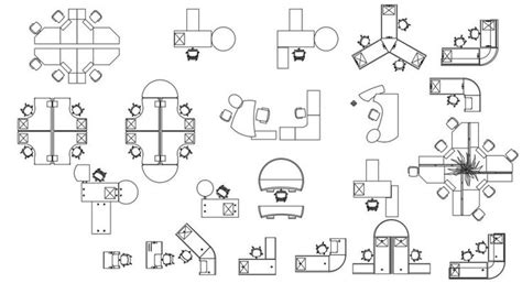 Miscellaneous Office and Mix Furniture Blocks Drawing Details