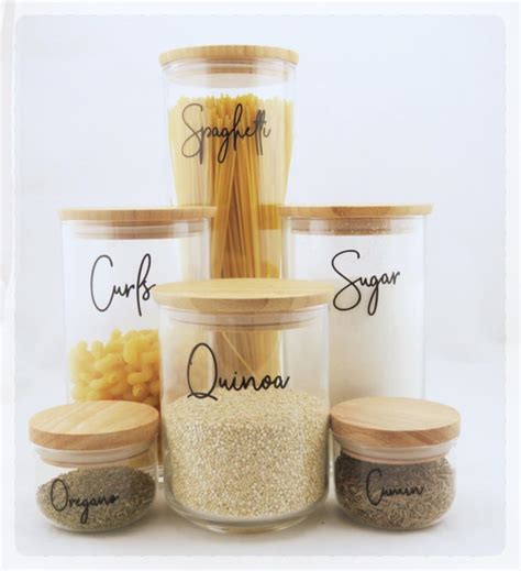 Food Container Labels, Kitchen Pantry Airtight Food Storage Container ...