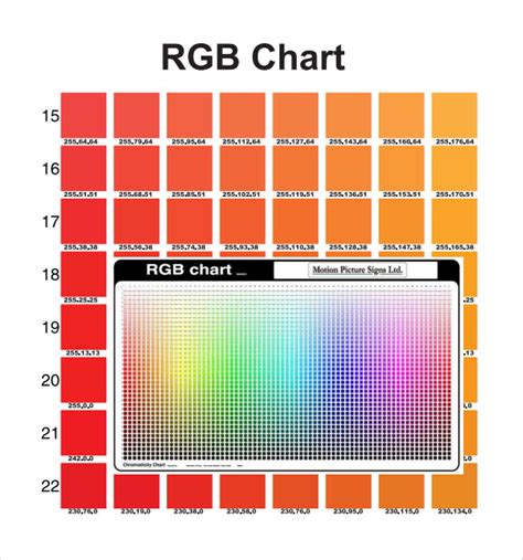 FREE 6+ Useful Sample RGB Color Chart Templates in PDF