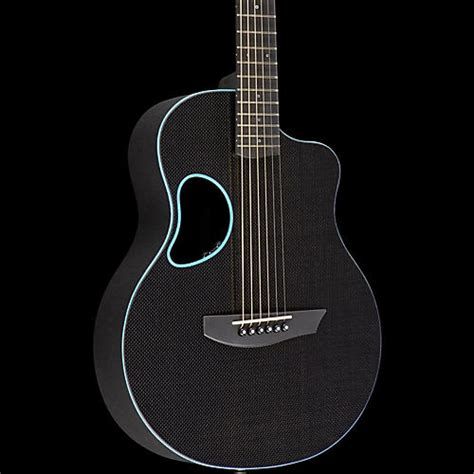 Kevin Michael Carbon Fiber Guitars Touring Carbon Fiber Acoustic-Electric Guitar Blue Binding ...