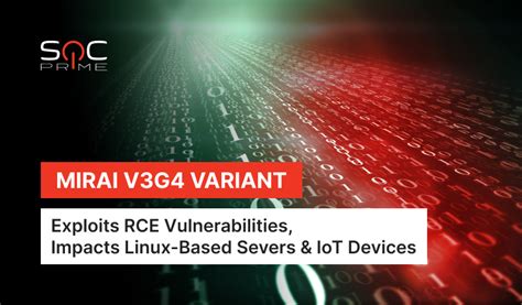 Mirai Variant V3G4 Detection: New Botnet Version Exploiting 13 Vulnerabilities to Target Linux ...