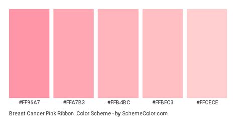 Breast Cancer Pink Ribbon Color Scheme » Monochromatic » SchemeColor.com