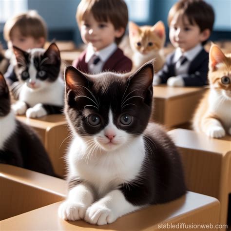 Quiet Kitten in Cat Class | Stable Diffusion Online