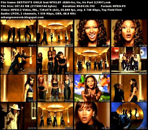 Urban Groove Vob Collection: Destiny's Child feat Wyclef Jean - No, No, No(Remix Part II) (1997)