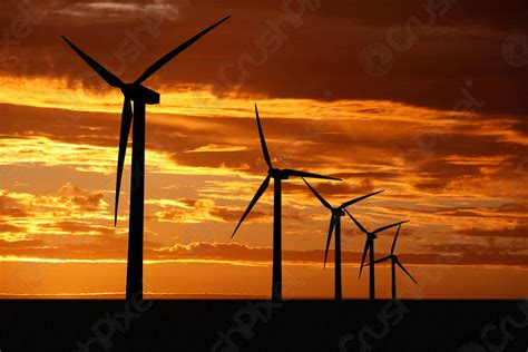 Wind turbine on the sunset - stock photo 24092 | Crushpixel